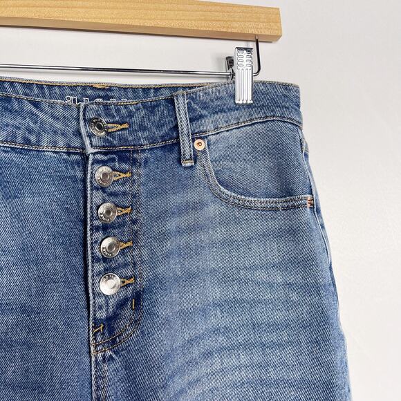 Wild Fable Women 6 High Rise Straight Ankle Jeans Ripped Button Fly Denim Cotton - Picture 7 of 13